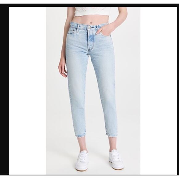 MOUSSY VINTAGE MV 111 Light Blue Naval Tapered-Mid Jeans Howa 540FSC11-2000 27 - Picture 1 of 9